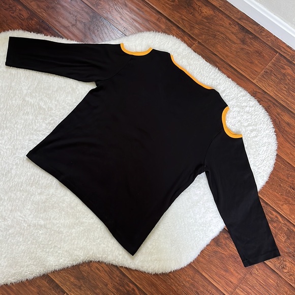 Pittsburgh Steelers Rhinestone Bling Cold Shoulder Top - Picture 6 of 8